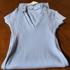 Zara brand new gorgeous color baby blue long dress, size Large, made in Morocco.